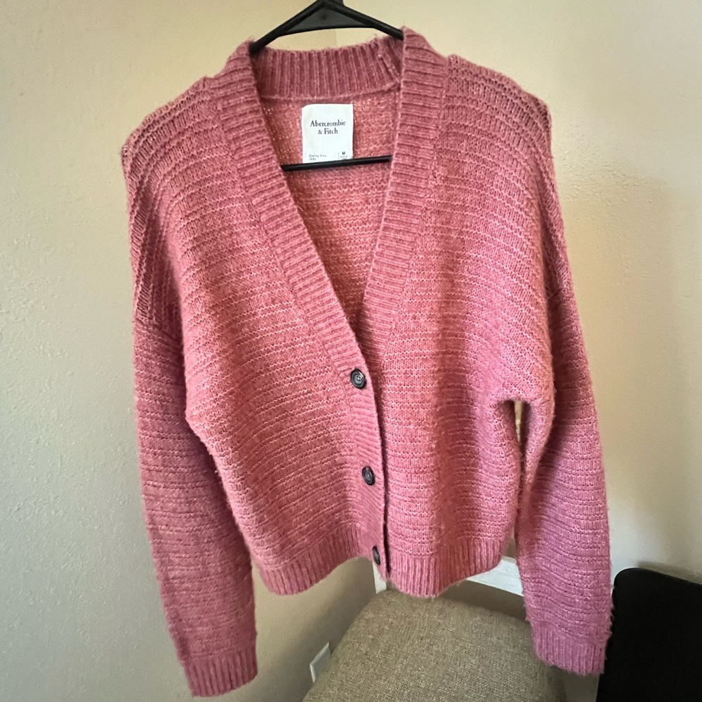 Abercrombie & Fitch Dark Pink Women's Cardigan